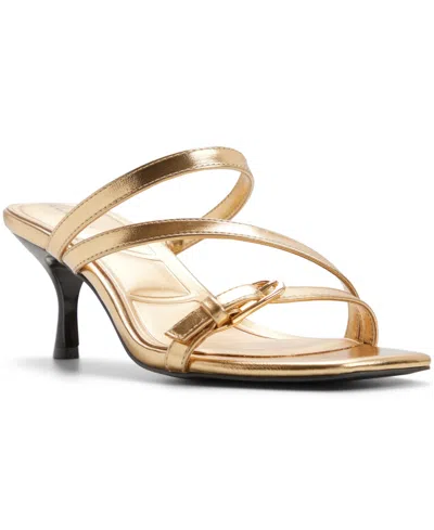 Aldo Women's Cityverse Strappy Square Toe Dress Sandals In Gold
