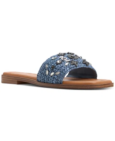 Aldo Women's Coralynne Flat Sandals In Blue Raffia