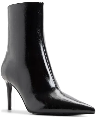 Aldo Women's Dahlyaa Ankle Booties In Black Shiny