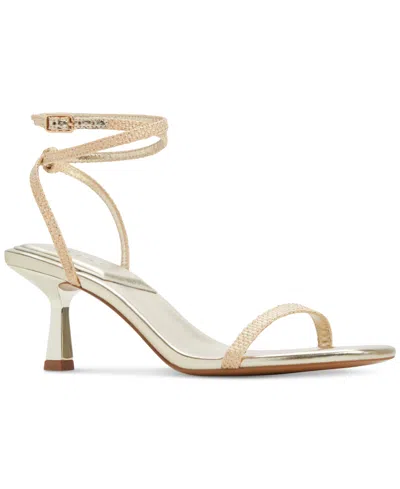 Aldo Women's Dime Strappy Square-toe Dress Sandals In Gold Raffia