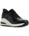 Aldo Women's Iconistep Lace-up Wedge Jogger Sneakers In Black