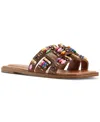 Aldo Women's Eleny Embellished Slide Flat Sandals In Cognac
