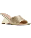 Aldo Women's Fiala Square-toe Sculpted Wedge Sandals In Gold Metallic