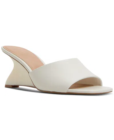 ALDO WOMEN'S FIALA SQUARE-TOE SCULPTED WEDGE SANDALS