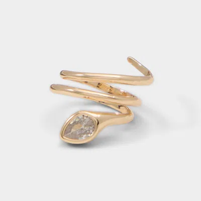Aldo Women's Figora – Gold / Clear Multi – Size 5