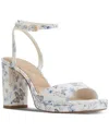 Aldo Women's Gracious Two-piece Block-heel Dress Sandals In Ivory,blue Multi