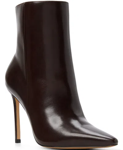 Aldo Women's Guavaberry Pointed Toe Booties In Dark Brown Smooth