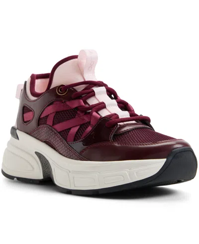 Aldo Women's Haddey Jogger Lace-up Sneakers In Burgundy