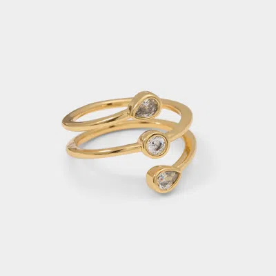 Aldo Women's Halima – Gold / Clear Multi – Size 5 In Gold/clear Multi