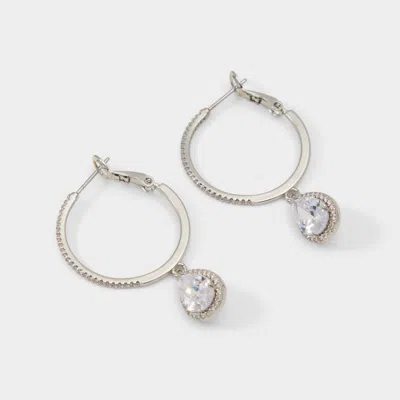 Aldo Women's Hoopsies – Silver / Clear Multi