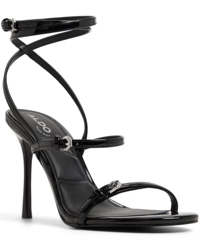 Aldo Women's Jamielynn Strappy Ankle-wrap High-heel Dress Sandals In Black