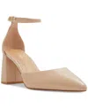 Aldo Women's Jan Pointed Toe Ankle-strap Block-heel Sandals In Beige Smooth