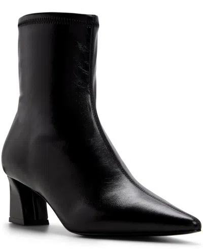 Aldo Women's Karoline Sculpted Heel Ankle Booties In Black Crinkle
