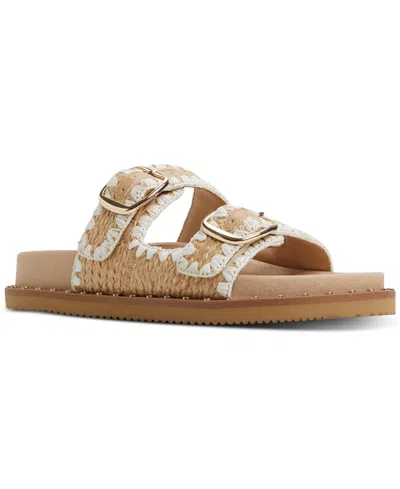 Aldo Women's Kravis Flat Sandals In Natural Raffia
