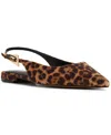 Aldo Kristell Pointed Toe Slingback Flat In Animal Print