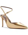 Aldo Kymmberly Ankle Strap Pointed Toe Pump In Gold