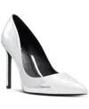 Aldo Lala Pointed Toe Pump In Silver Mirror Metallic