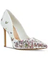Aldo Lala Pointed Toe Pump In White Butterfly Multi