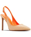 Aldo Lala Slingback Pointed Toe Pump In Natural Raffia