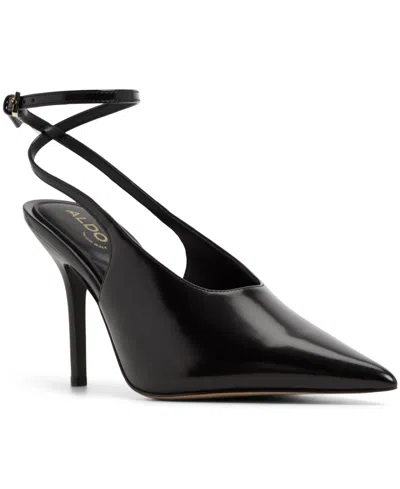 Aldo Women's Lisandre High-vamp Ankle-wrap Heeled Pumps In Black