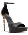 Aldo Medusa Ankle Strap Platform Sandal In Black Snake