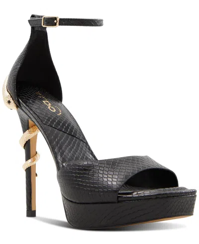ALDO WOMEN'S MEDUSA TWO-PIECE SNAKE STILETTO SANDALS
