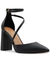 Aldo Milley Ankle Strap Pointed Toe Pump In Black