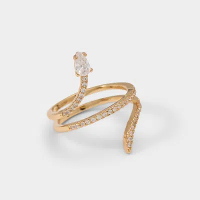 Aldo Women's Mirienad – Gold / Clear Multi – Size 9