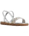 Aldo Narine Sandal In Silver Woven Multi