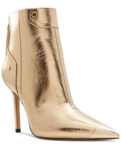 Aldo Women's Nilita Pointed-toe Stiletto Booties In Gold Metallic