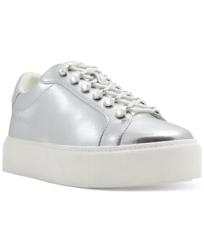 Aldo Women's Perlah Lace-up Platform Sneakers In Silver