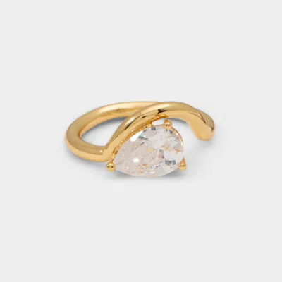 Aldo Women's Pinkyring – Gold / Clear Multi – Size 5 In Gold/clear Multi