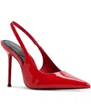 Aldo Puckerup Slingback Pointed Toe Pump In Red Patent