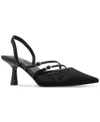 Aldo Renesme Pointed Toe Slingback Pump In Black Mesh