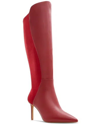 Aldo Women's Romee Pointed-toe Knee High Boots In Red