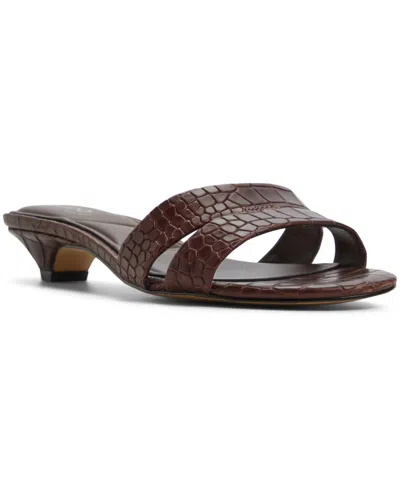 Aldo Women's Scarletta Slide Kitten-heel Dress Sandals In Brown