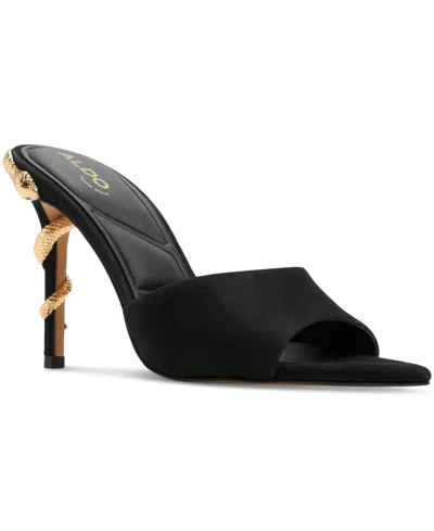 Aldo Seashella Pointed Toe Slide Sandal In Other Black