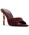Aldo Seashella Pointed Toe Slide Sandal In Burgundy