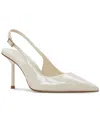 Aldo Seralina Slingback Pointed Toe Pump In Light Beige Patent
