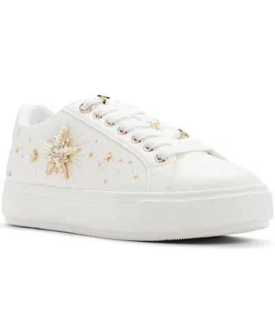 Aldo Women's Starbright Lace-up Low Top Sneakers In White