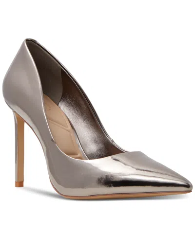 Aldo Women's Stessy 2.0 Pointed-toe Stiletto-heel Pumps In Pewter Mirror Metallic