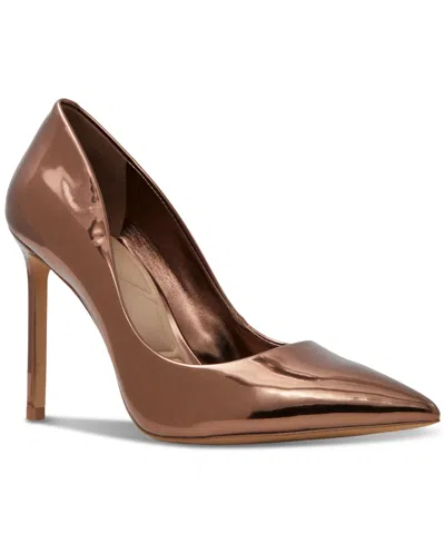 Aldo Bhfo Womens Padded Insole Metallic Pumps In Bronze Metallic