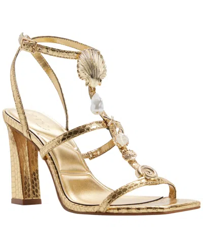 Aldo Women's Taylar Square Toe Block Heel Sandals In Gold