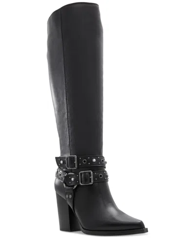 Aldo Women's Thelidan Buckle Pointed Toe Knee High Boots In Black