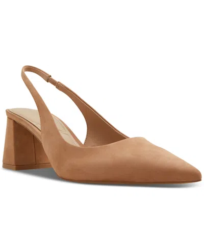 Aldo Uliana Slingback Pointed Toe Pump In Brown Nubuck