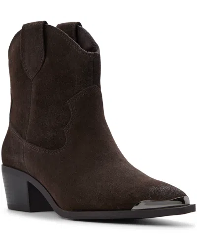 Aldo Women's Valley Western Block Heel Ankle Booties In Brown