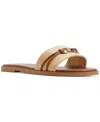 Aldo Women's Vasia Hardware-trim Slide Flat Sandals In Natural Multi