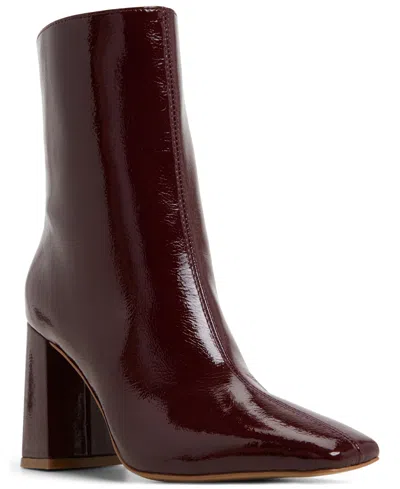 Aldo Vellamo Block Heel Bootie In Burgundy