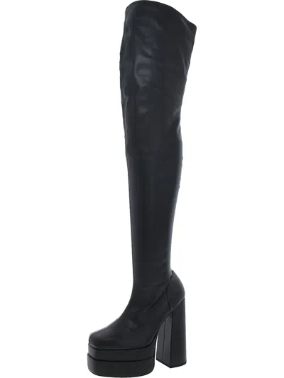 Aldo Womens Block Heel Dressy Knee-high Boots In Black