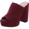 Aldo Womens Block Heel Faux Suede Heels In Purple